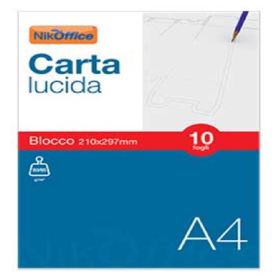 BLOCCO CARTA LUCIDA SATINATA A4 10FG NIK