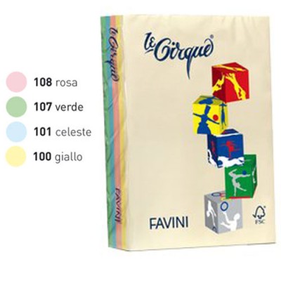 CARTA COLORATA A4 80 GR. 200 FG 4 COL. TENUI ASSOR