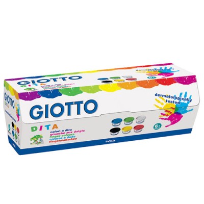 COLORI A DITA GIOTTO DA 100 ML. CF DA 6 PZ ASS.