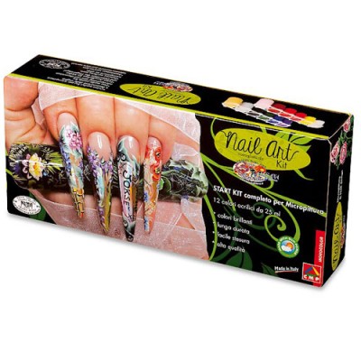 COLORI PER UNGHIE NAIL ART KIT 12 COLORI DA 25 ml