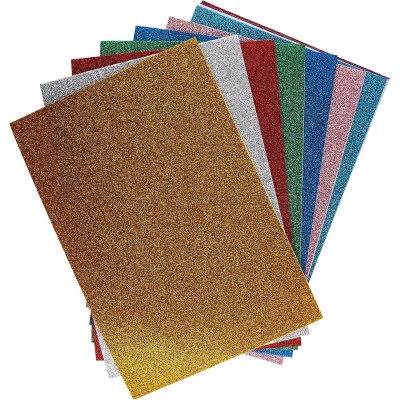 FOGLI EVA 2MM 40X60CM GLITTER COL. GIALLO FLUO