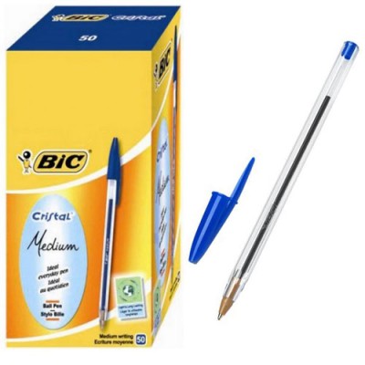 PENNA BIC CRISTAL MEDIUM BLU CF 50 PZ