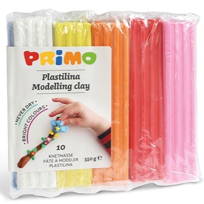 PLASTILINA PRIMO CF 10 BUSTINE ASSORTITE DA 55 GR