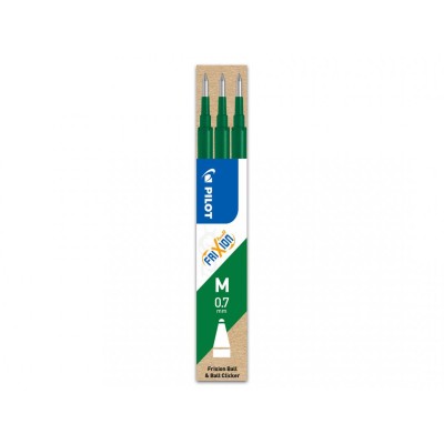 REFIL PILOT FRIXION BALL 0,7 MM CF. DA 3 PZ VERDE