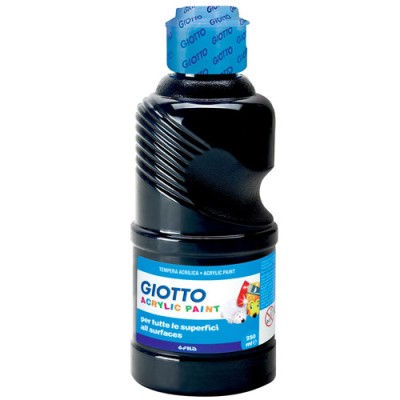 TEMPERA GIOTTO ACRILICA 250 ML COL. NERO FILA