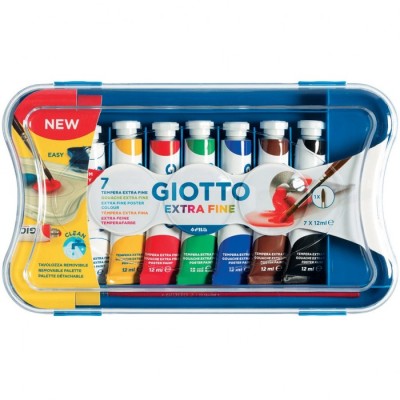 TEMPERA GIOTTO ASTUCCIO DA 7 PZ DA 12 ML FILA