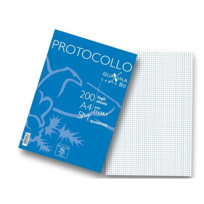 CARTA PROTOCOLLO 5MM DA 200 FG PIGNA