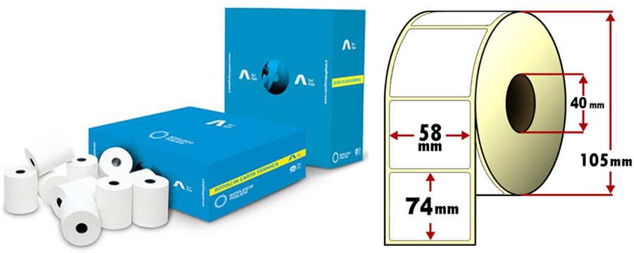 Carta ed Etichette in Rotolo termica | Gruppo Vulcano | Ingrosso e Dettaglio
